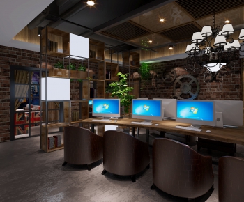 Industrial Style Internet Cafe-ID:421260237