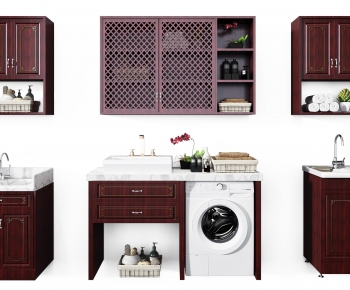 New Chinese Style Laundry Cabinet-ID:869369551
