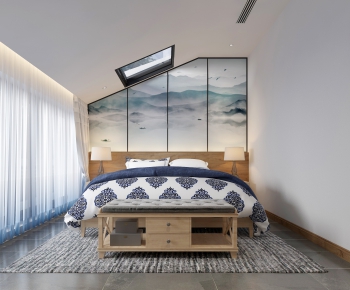 New Chinese Style Bedroom-ID:211944433