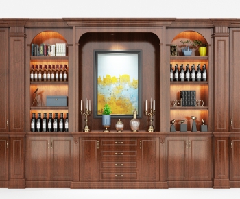 American Style Wine Cabinet-ID:655736263