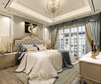 Simple European Style Bedroom-ID:962701399