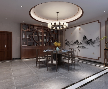 New Chinese Style Dining Room-ID:105765746