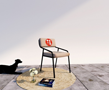 工业风单椅圆形地毯动物狗组合-ID:413611789
