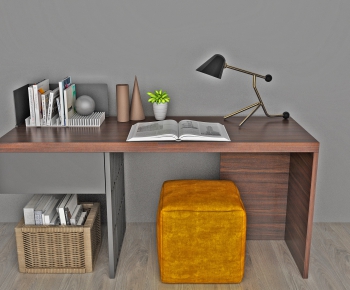 Modern Computer Desk And Chair-ID:395194518
