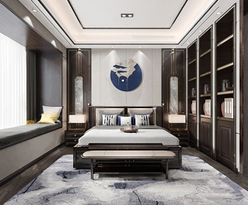 New Chinese Style Bedroom-ID:456227376
