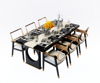 New Chinese Style Dining Table And Chairs-ID:294667995