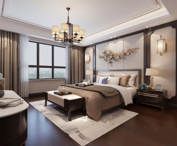 New Chinese Style Bedroom-ID:713684435