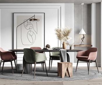 Nordic Style Dining Table And Chairs-ID:311589951