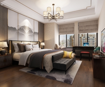 New Chinese Style Bedroom-ID:171061559