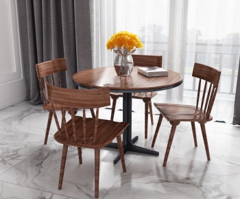 Nordic Style Dining Table And Chairs-ID:101963837