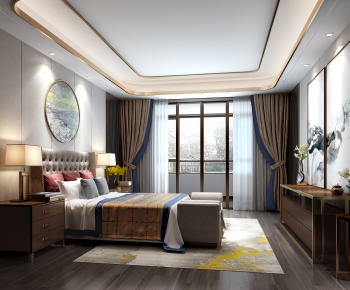New Chinese Style Bedroom-ID:723630897