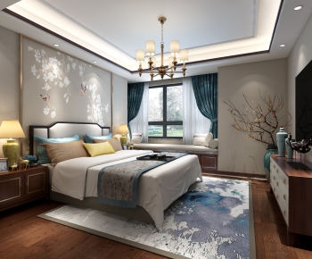 New Chinese Style Bedroom-ID:409746572