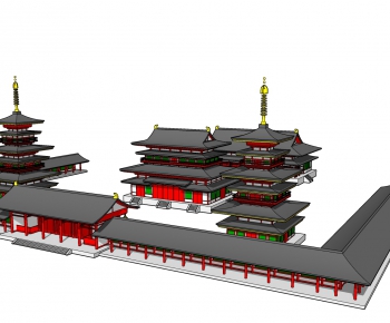 New Chinese Style Ancient Architectural Buildings-ID:516831988