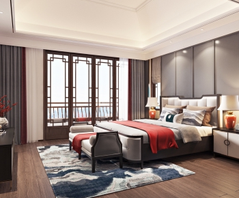 New Chinese Style Bedroom-ID:206289349