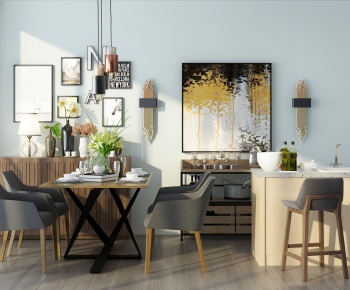 Nordic Style Dining Table And Chairs-ID:739701651