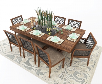 New Chinese Style Dining Table And Chairs-ID:769959332