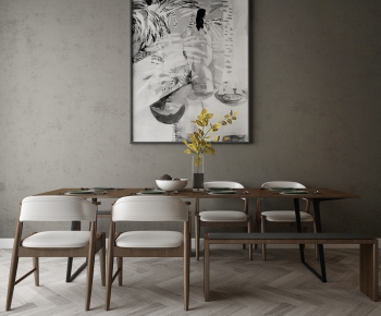 New Chinese Style Dining Table And Chairs-ID:820492597