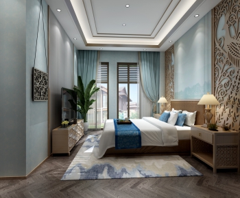 New Chinese Style Bedroom-ID:809744294