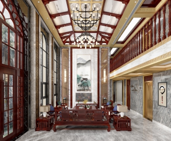 Chinese Style A Living Room-ID:328840635