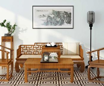New Chinese Style Sofa Combination-ID:739340696
