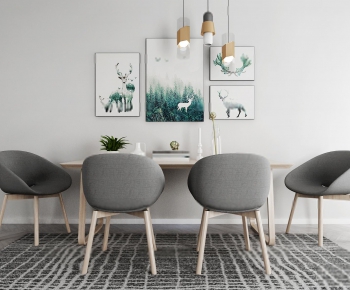 Nordic Style Dining Table And Chairs-ID:888486646