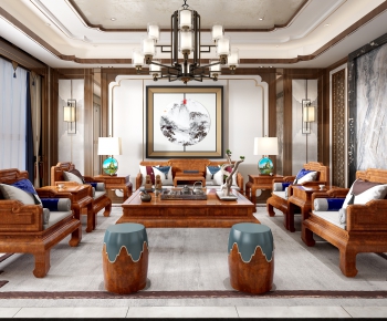 Chinese Style A Living Room-ID:354084776