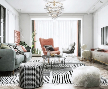Nordic Style A Living Room-ID:195169213