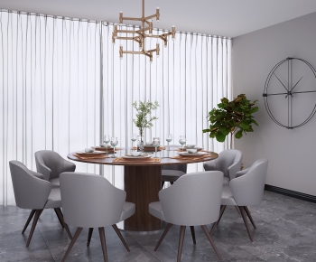Modern Nordic Style Dining Table And Chairs-ID:166109513