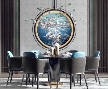 New Chinese Style Dining Table And Chairs-ID:569541196