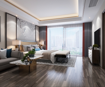 New Chinese Style Bedroom-ID:742683323