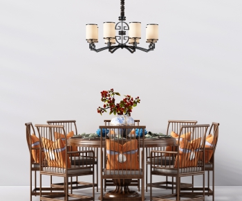 New Chinese Style Dining Table And Chairs-ID:972787524