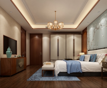 New Chinese Style Bedroom-ID:893844213