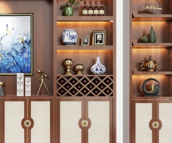 New Chinese Style Decorative Cabinet-ID:418269678