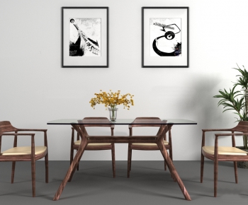 New Chinese Style Dining Table And Chairs-ID:161421274