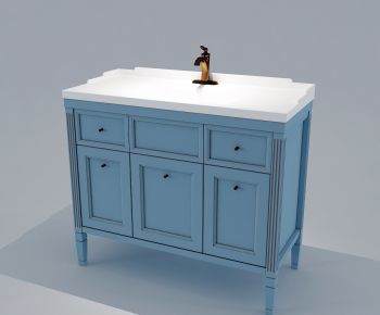 Simple European Style Bathroom Cabinet-ID:342524242