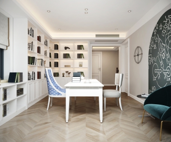 Simple European Style Study Space-ID:710573187