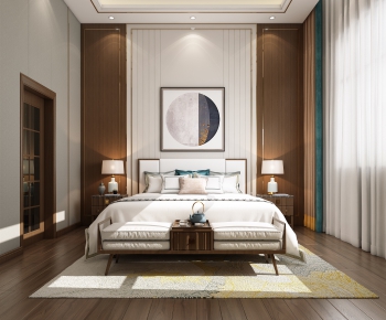 New Chinese Style Bedroom-ID:381375186