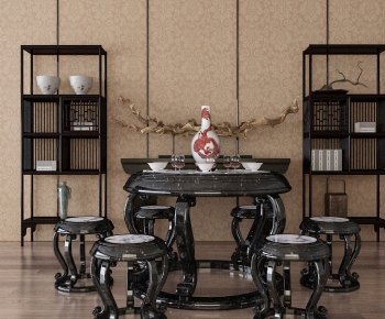 New Chinese Style Dining Table And Chairs-ID:926256938