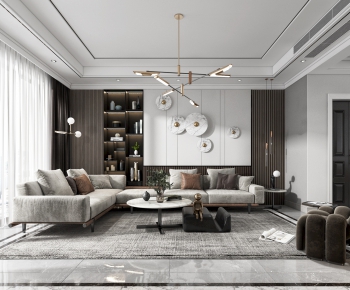 Modern A Living Room-ID:615898634