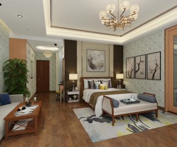 New Chinese Style Bedroom-ID:791775198