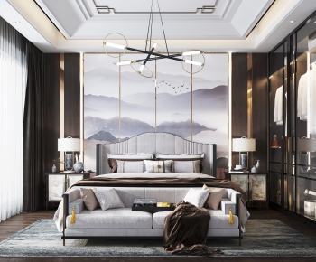 New Chinese Style Bedroom-ID:625201176