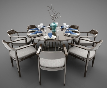 New Chinese Style Dining Table And Chairs-ID:832236898