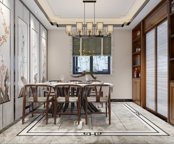 New Chinese Style Dining Room-ID:688977729