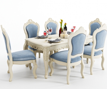 American Style Dining Table And Chairs-ID:369425147