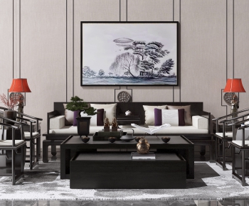 New Chinese Style Sofa Combination-ID:407581144