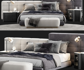 Modern Double Bed-ID:412104761