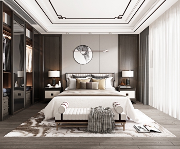 New Chinese Style Bedroom-ID:876005481