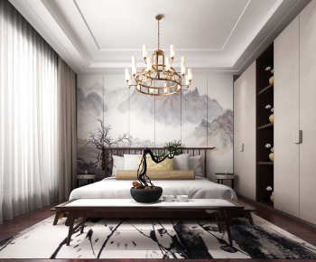 New Chinese Style Bedroom-ID:164488442