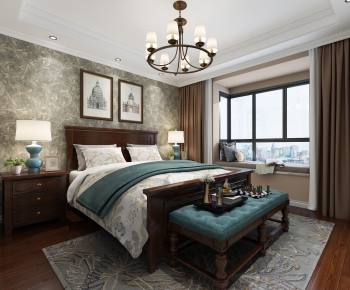 American Style Bedroom-ID:556547864