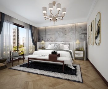 New Chinese Style Bedroom-ID:455785998